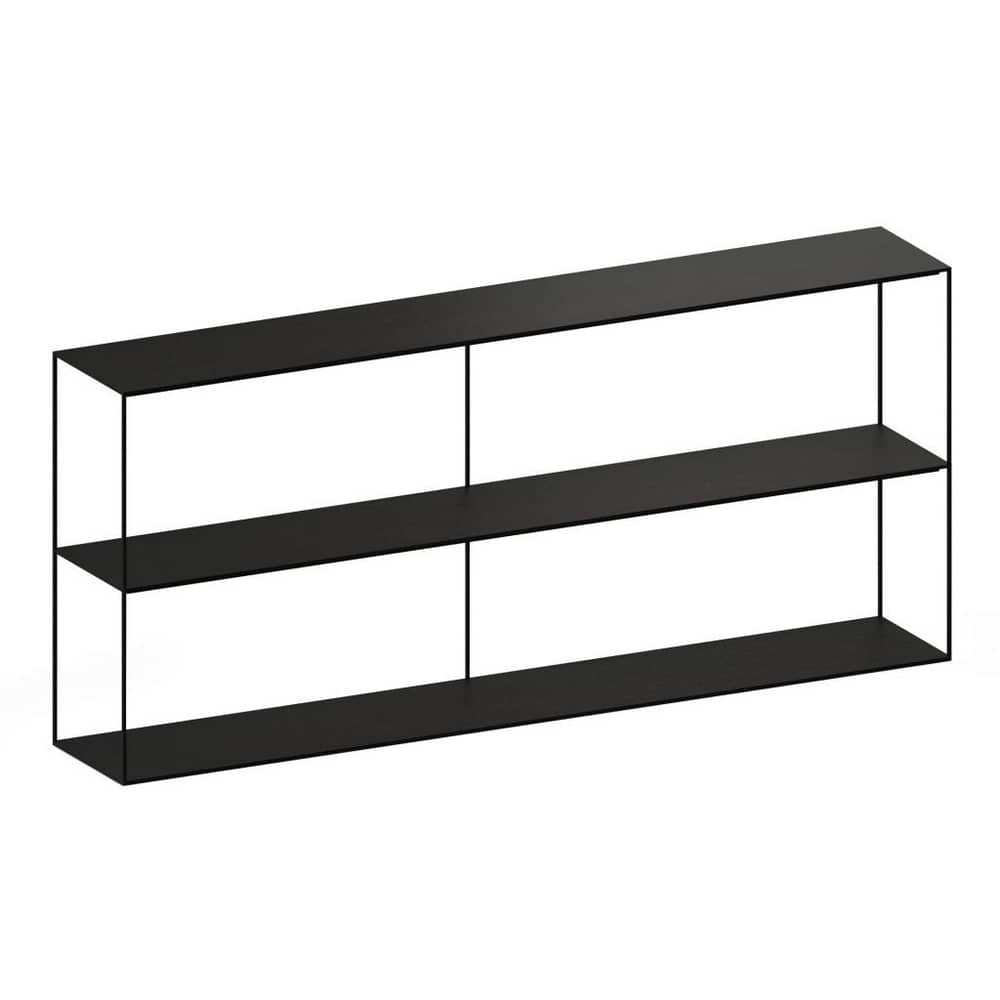 Étagère Slim Irony métal noir / Console - L 180 x H 64 cm - Zeus - Noir cuivré - Acier