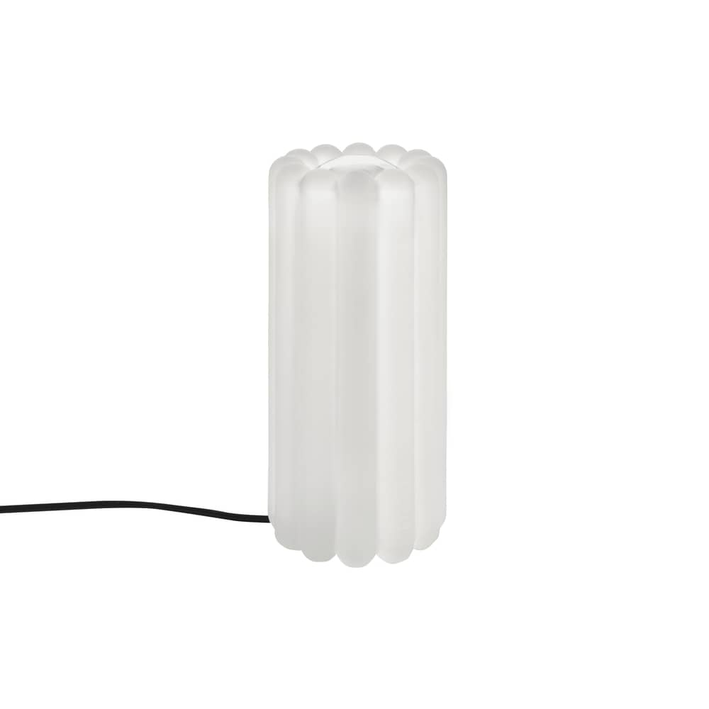 Lampe de table Press LED / H 23,5 cm - Tom Dixon - Givré - Acier, Verre pressé