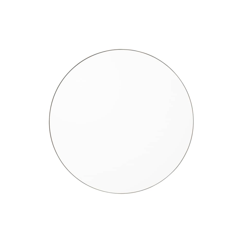 Miroir mural Circum Medium miroir bois naturel / Ø 90 cm - AYTM - Clair / Cadre Taupe - MDF peint, Verre