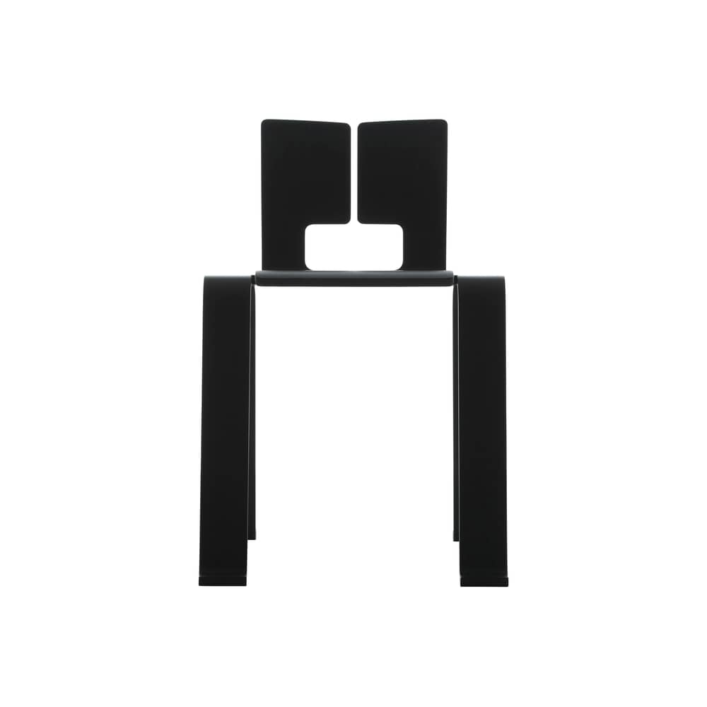 Ombra Tokyo Stacking chair wood black / Charlotte Perriand, 1953 - CASSINA - Black - Tinted oak plywood