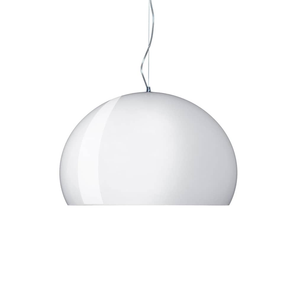 Suspension FL/Y / Ø 52 cm - Kartell - Blanc opaque brillant - PMMA teinté dans la masse