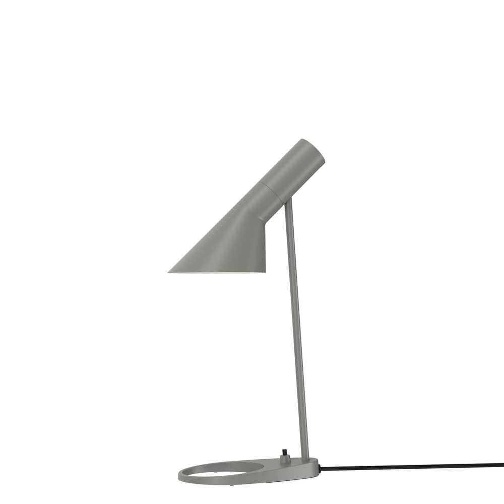 AJ Mini Table lamp metal grey / H 43 cm - Adjustable / Arne Jacobsen, 1957 - Louis Poulsen - Warm grey - Cast iron, Steel