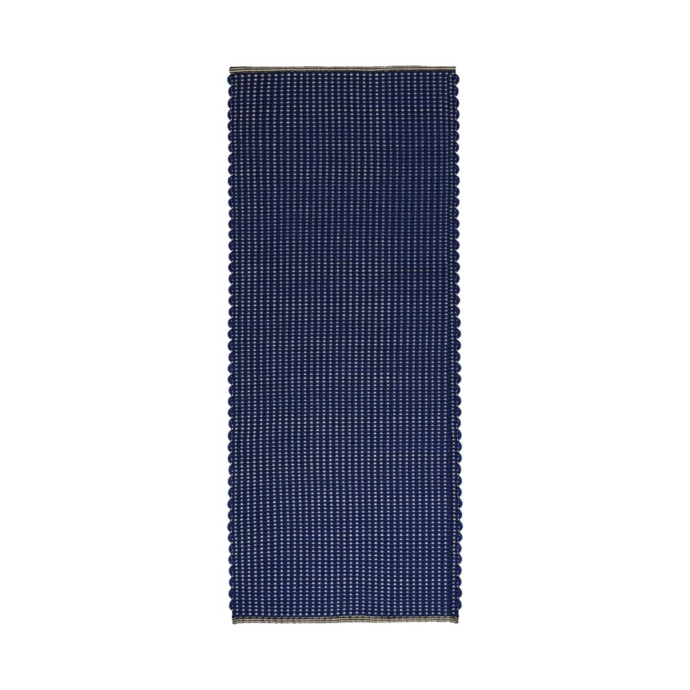 Tapis Cord tissu bleu / 70 x 250 cm - Recyclé - Tom Dixon - Bleu outremer -  PET recyclé