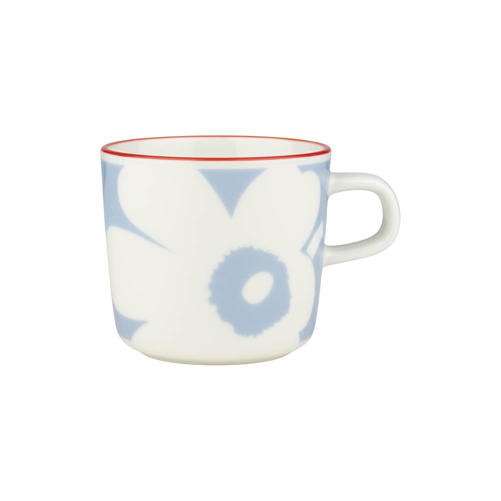 Tasse Unikko céramique bleu / 20 cl - Marimekko - Unikko / Bleu ciel - Grès