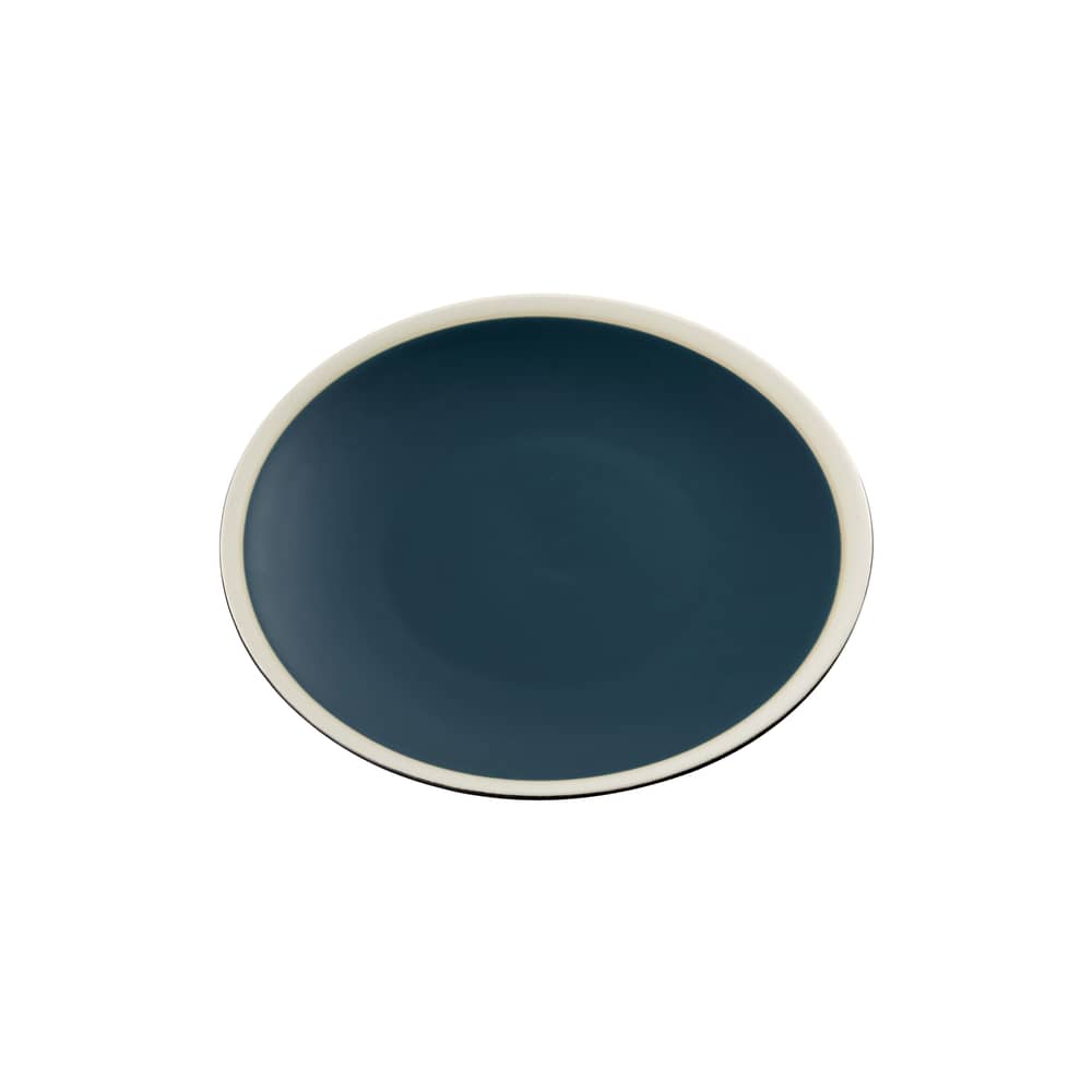 Sicilia Dessert plate ceramic blue Ø 20 cm - Maison Sarah Lavoine - Blue / White - Enamelled sandstone