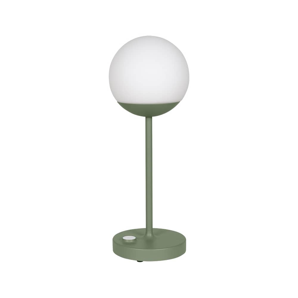 Lampada da esterno ricaricabile senza fili Mooon! MAX LED metallo vetro verde / Sfera in Vetro - H 41 cm - Fermob - Cactus - Alluminio, Vetro