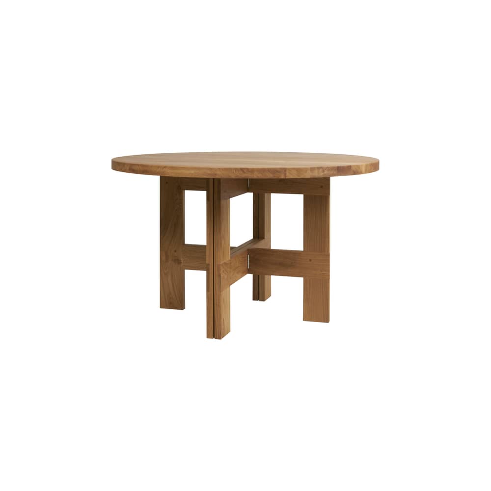 Runder Tisch Farmhouse Round holz natur / Ø 120 cm - 4 Personen - Frama  - Natürliche Eiche - Geölte Massiveiche