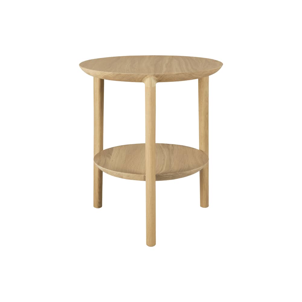 Table d\'appoint Bok bois naturel / Ø 43 x H 50 cm - Ethnicraft - Chêne naturel - Chêne massif