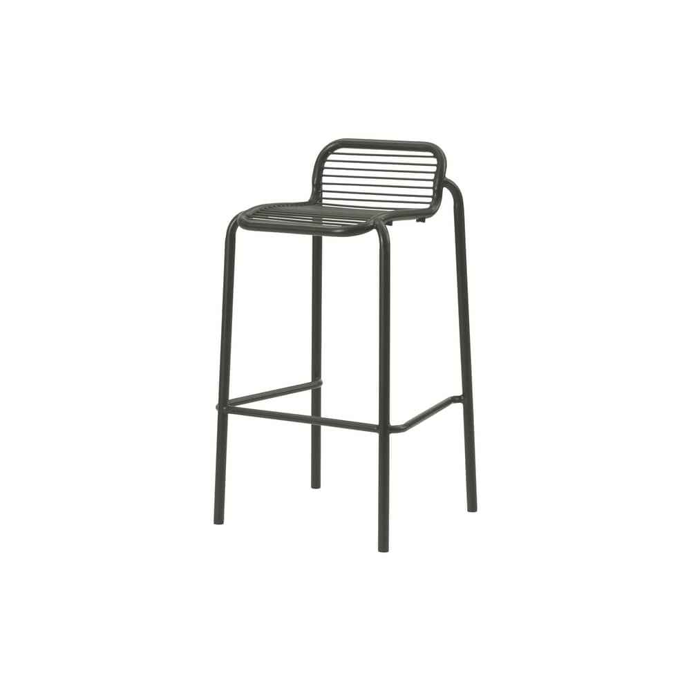 Tabouret de bar Vig métal vert / H 75 cm - Normann Copenhagen - Vert foncé - Acier thermolaqué