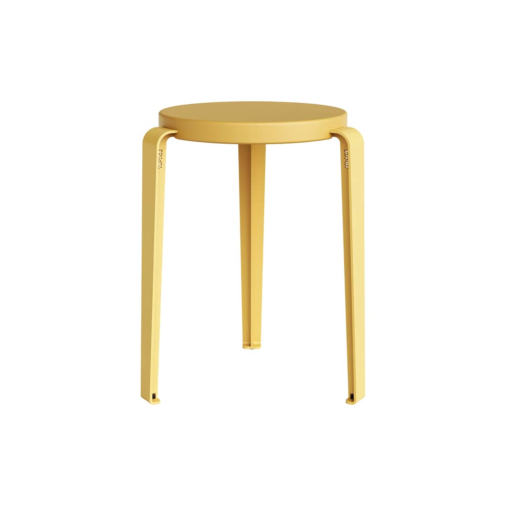 Tabouret empilable Lou Chroma bois jaune / Bois éco-certifié - TIPTOE - Jaune brioche - Acier, Bois éco-certifié