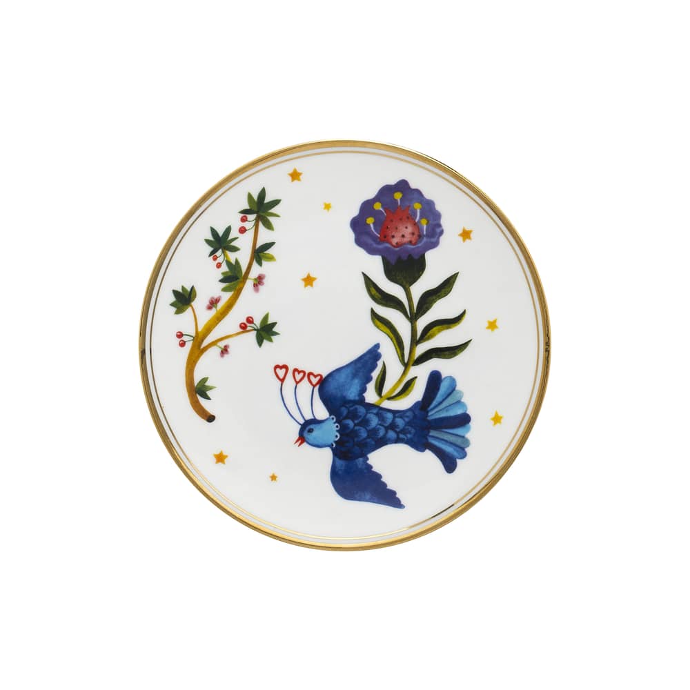 Assiette à dessert Uccellino / Ø 15 cm - Bitossi Home - Oiseau - Porcelaine