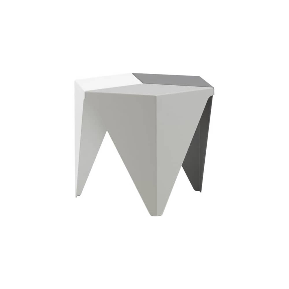 Couchtisch Prismatic 3 metall grau / Isamu Noguchi, 1957 / 41 x 41 x H 37,5 cm - Vitra - Hellgrau (3 Schattierungen) - Aluminium