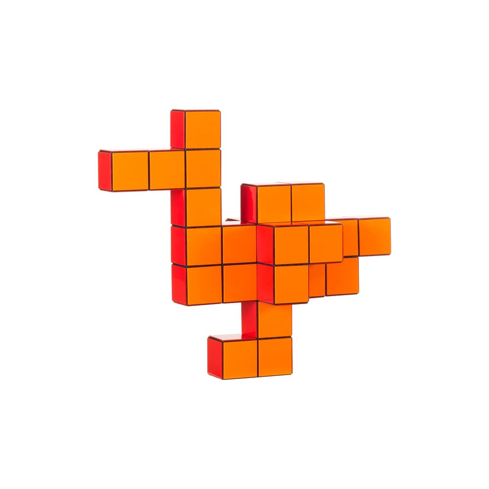 Decorazione Panton Cubes Duck materiale plastico arancione / Kit anatra - Verner Panton, 1974 - Vitra - Anatra / Arancione bicolore - ABS riciclato