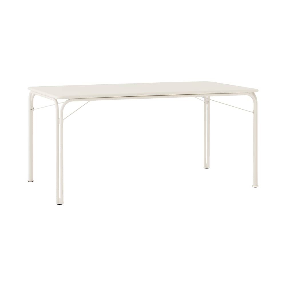 Table rectangulaire Thorvald SC113 métal blanc / 160 x 90 cm - 6 places - &tradition - Ivoire - Acier thermolaqué