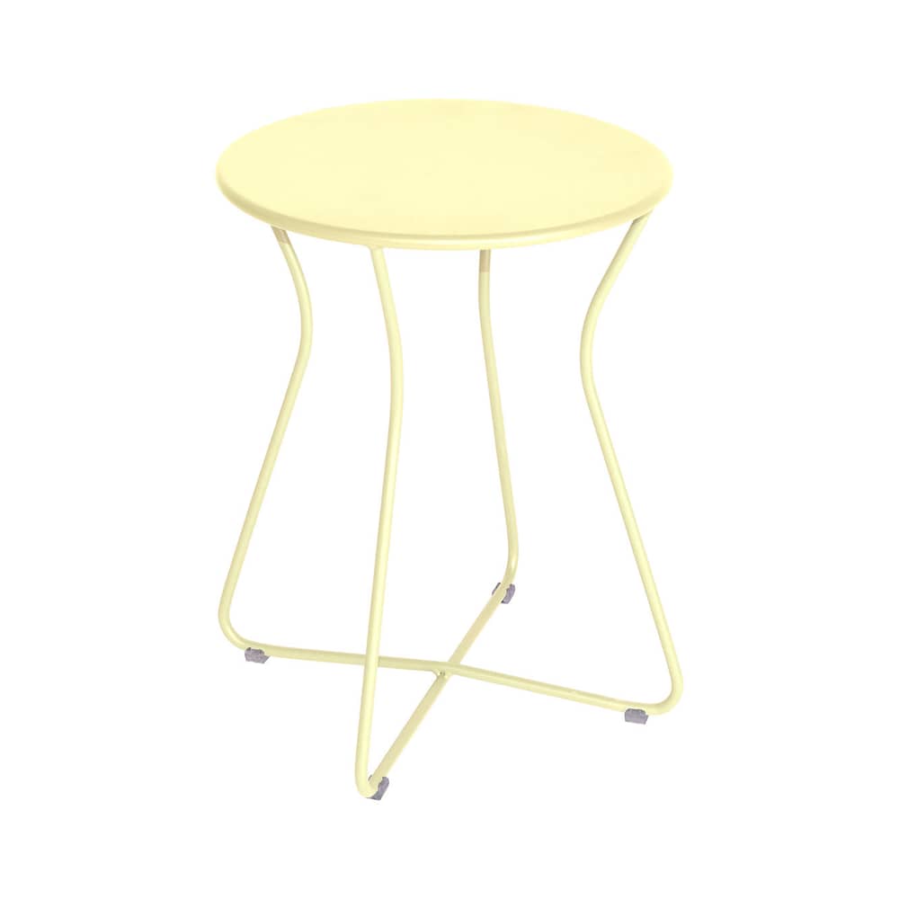 Tabouret Cocotte métal jaune / Table d\'appoint - H 45 cm - Fermob - Citron givré - Acier