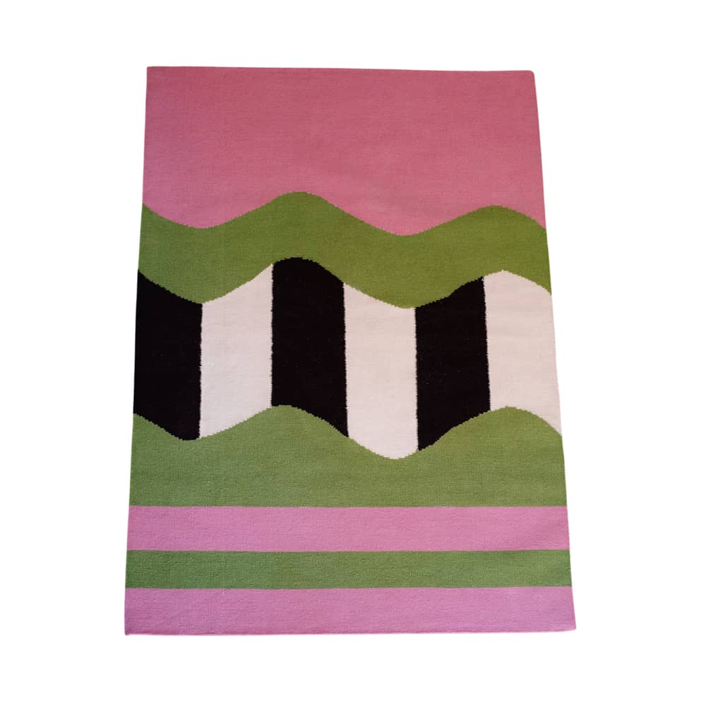 Tapis Vertigo / 180 x 120 cm - Tissé main - COLORTHERAPIS - 180 x 120 cm - Laine vierge de Nouvelle-Zélande