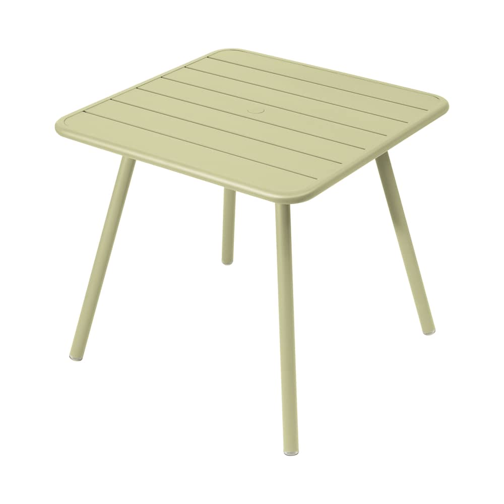 Tavolo quadrato Luxembourg metallo verde /2 a 4 persone - 80 x 80 cm - 4 gambe - Fermob - Tiglio - Alluminio laccato