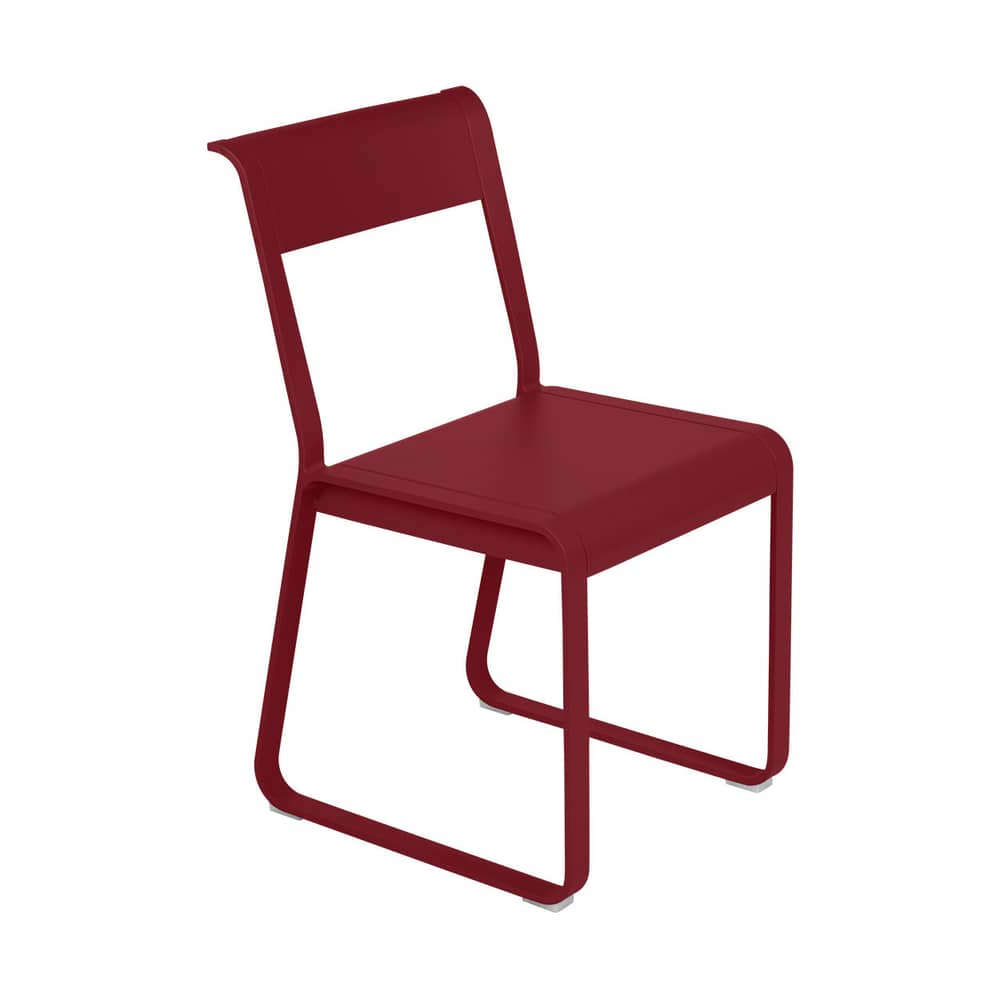 Chaise Bellevie / Piètement traîneau - Fermob - Piment - Aluminium