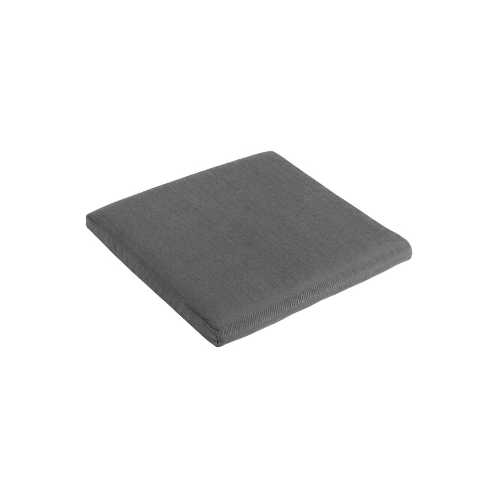 Coussin d\'assise  tissu noir / Pour chaise et fauteuil lounge Balcony - Hay - Poivre noir - Mousse polyuréthane, Polyester recyclé, Tissu oléfine