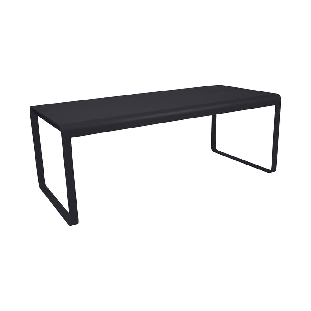 rechteckiger Tisch Bellevie metall grau / L 196 cm - für 8 bis 10 Personen - Fermob - Anthrazit - Aluminium