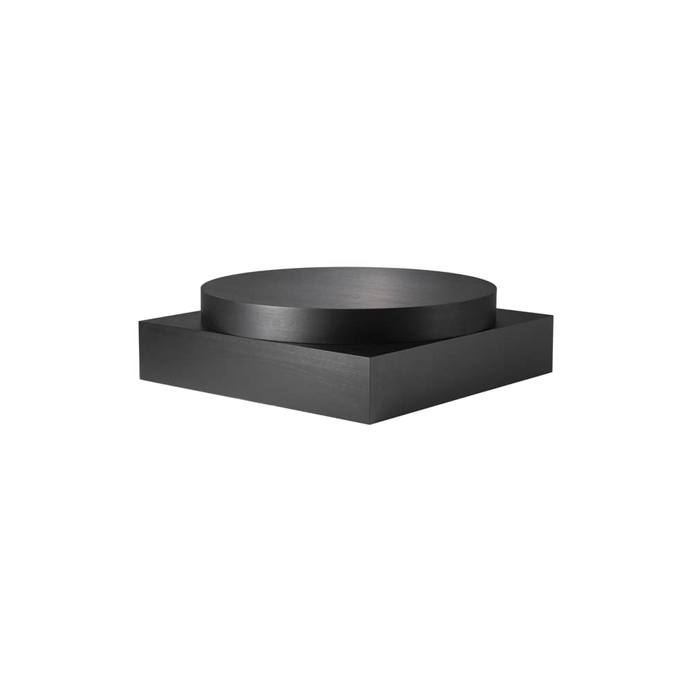 Table basse Zymmo bois noir / 90 x 90 x H 29 cm - Zanotta - Noir - MDF plaqué frêne