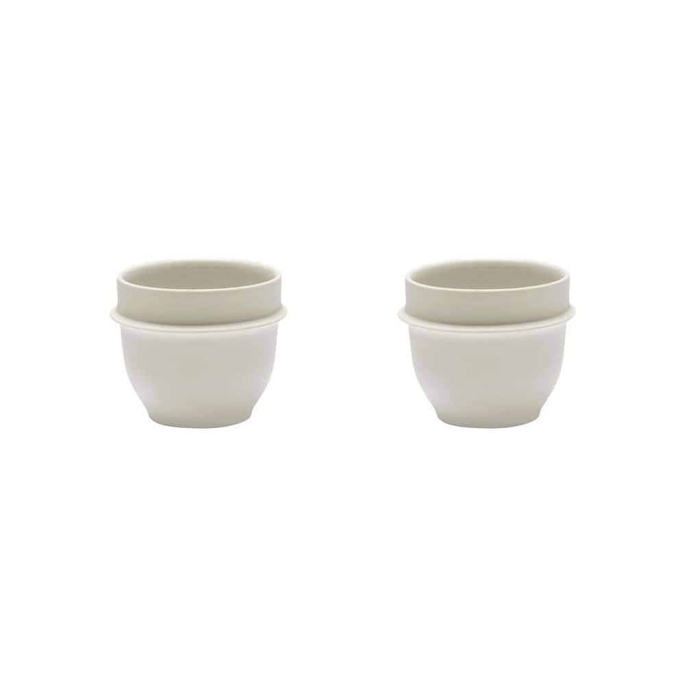 Set de 2 tasses à espresso Dune / By Kelly Wearstle - Ø 7,5 x H 6 cm - Serax - Blanc Albâtre - Porcelaine