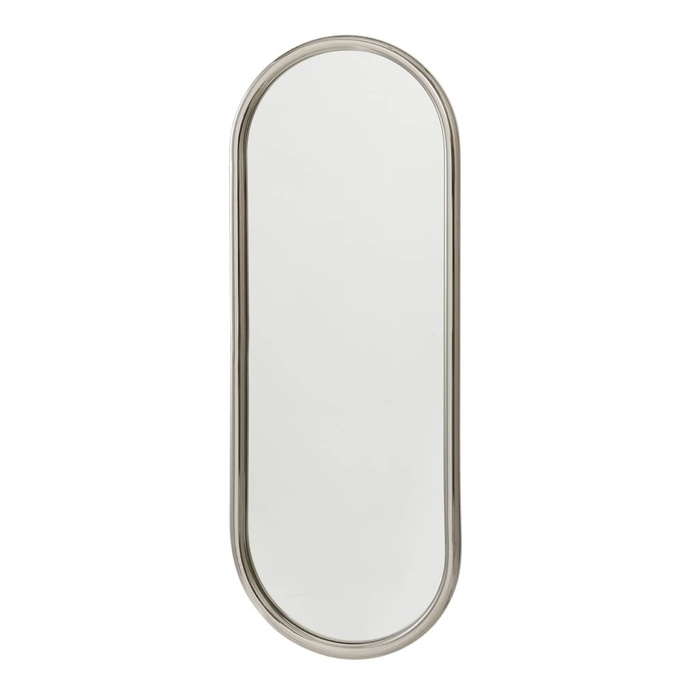 Angui Wall mirror silver metal / L 39 x H 108 cm - AYTM - Silver - Glass, Steel
