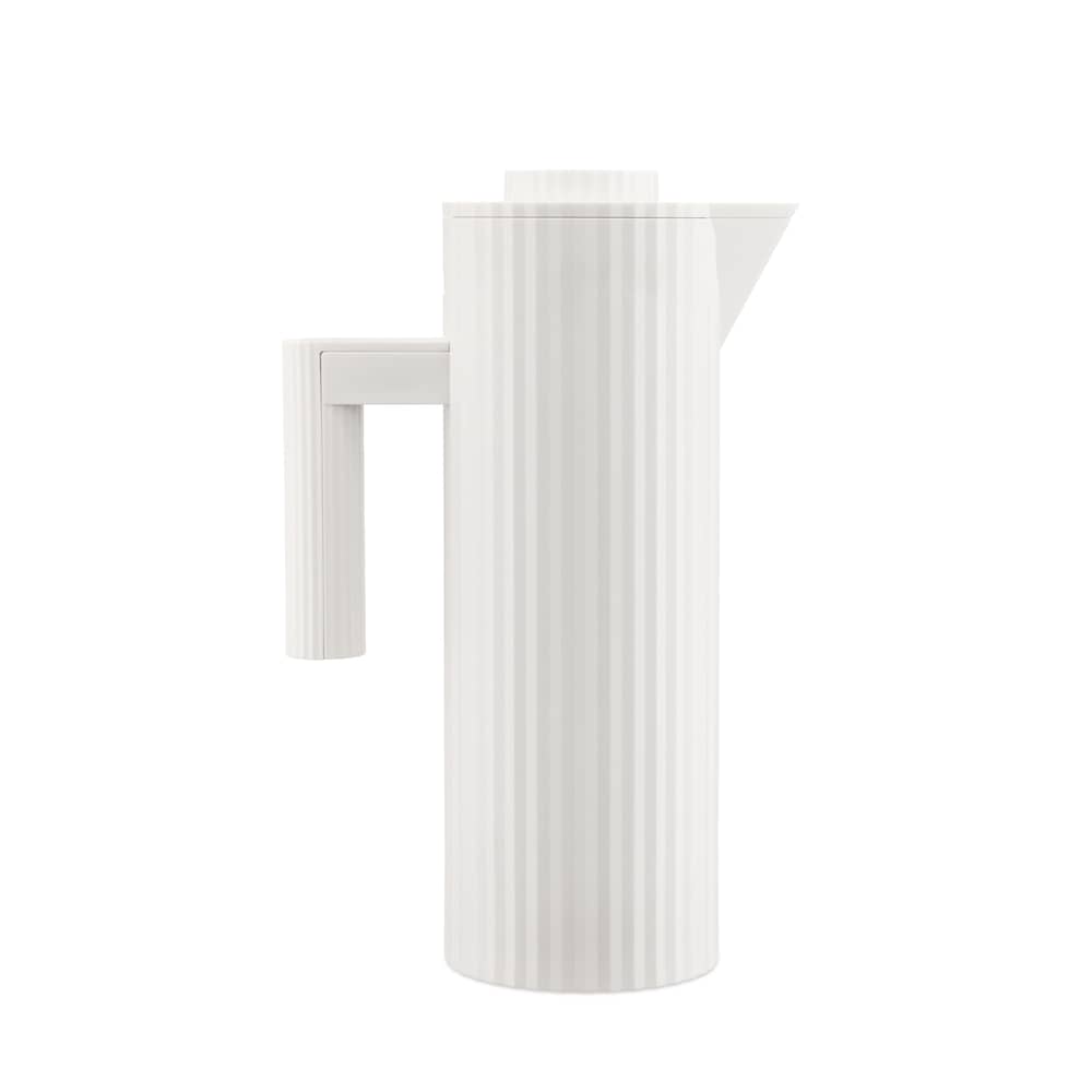 Pichet isotherme Plissé plastique blanc / 1 L - Résine thermoplastique - Alessi - Blanc - Résine thermoplastique, Verre