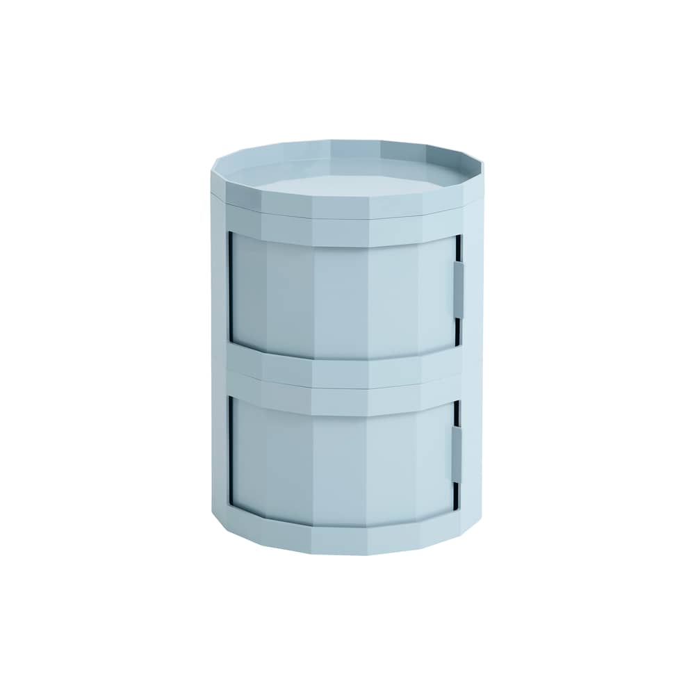 Rangement Facet Low / H 49 cm - 2 portes / Avec roulettes - Hay - Bleu Misty - ABS recyclé