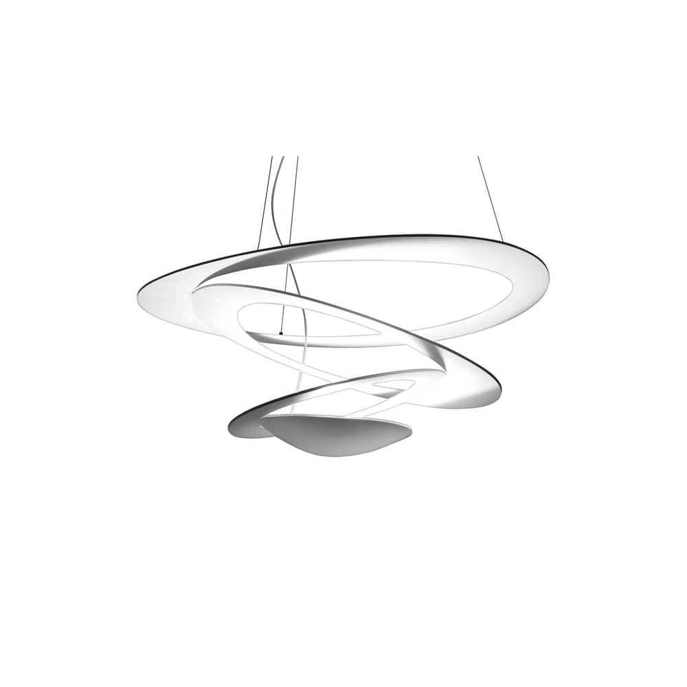 Suspension Pirce Micro métal blanc LED / Ø 48 cm - Artemide - Blanc - Aluminium verni