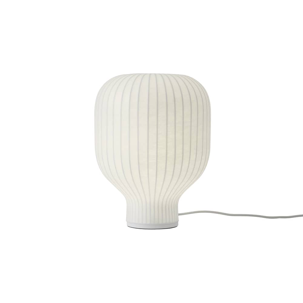 Strand Table lamp textile white / Ø 29 x H 39 cm - Muuto - H 39 cm / White - Cocoon resin, Steel