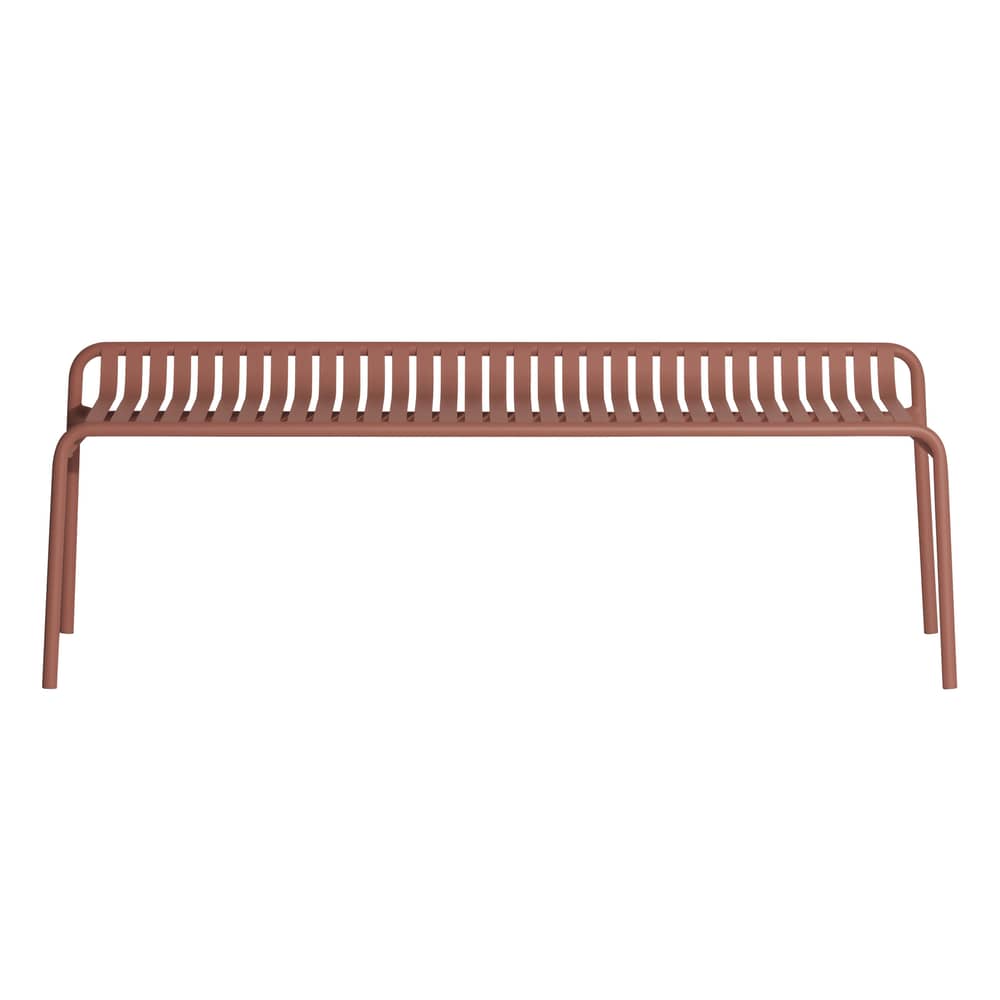 Banc Week-end métal marron / Aluminium - L 156 cm - Petite Friture - Terracotta - Aluminium