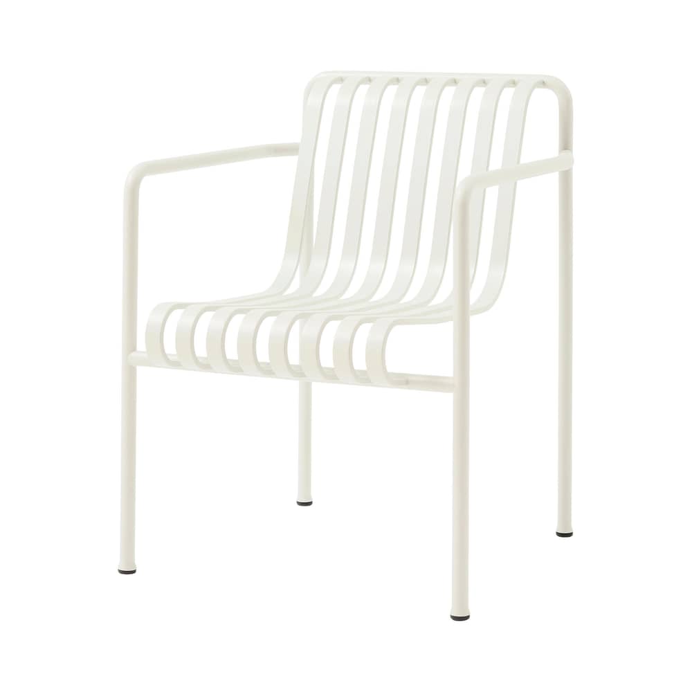 Poltrona impilabile Palissade Dining Large metallo bianco / Bouroullec, 2016 - Hay - Bianco cremoso - Acciaio