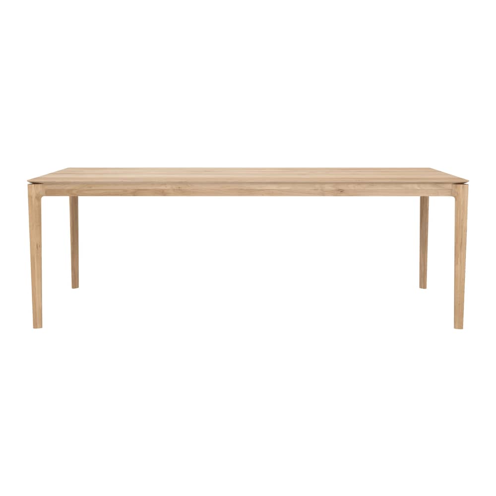 rechteckiger Tisch Bok holz natur / Eiche massiv  - 220 x 95 cm / 8 Personen - Ethnicraft - 220 x 95 cm / Eiche - Geölte Massiveiche