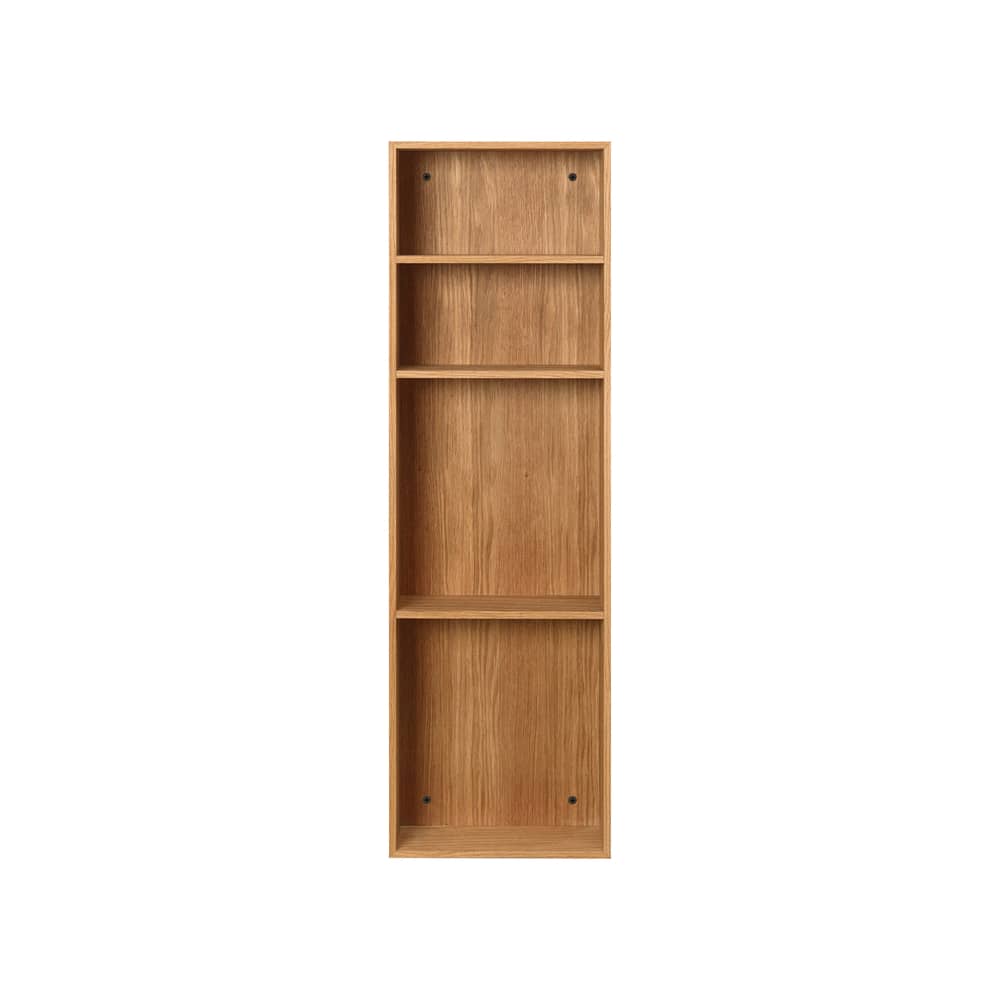 Regal Bon holz natur / Regal - 80 x 24 x Tiefe 9 cm - Senkrecht oder waagerecht - Ferm Living - Eiche - Geöltes Eichenfurnier, Holzfaserplatte
