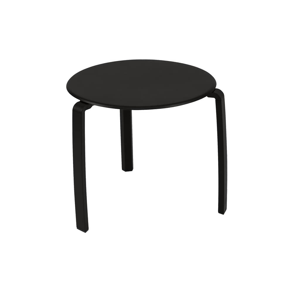 Table basse Alizé métal noir / Ø 48 cm - Fermob - Réglisse - Aluminium