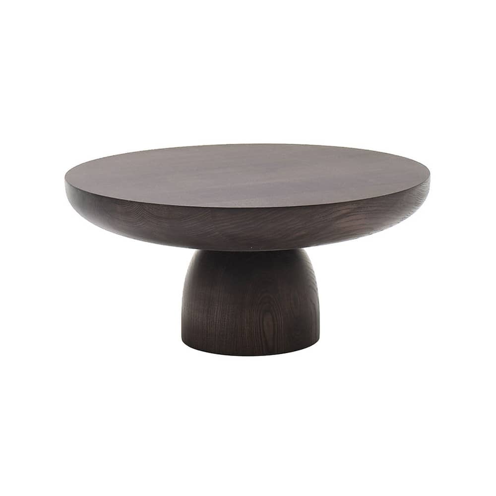 Table basse Olo Wood bois marron / Ø 70 x H 33 cm - Mogg - Bois foncé - Bois d\'ayous