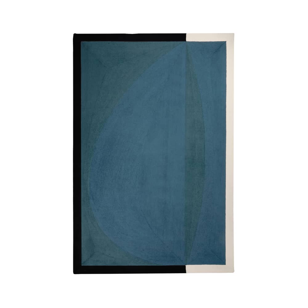 Tappeto Abstrait tessuto blu / 200 x 300 cm - Taftato a mano - Maison Sarah Lavoine - Blu Sarah - Cotone, Lana