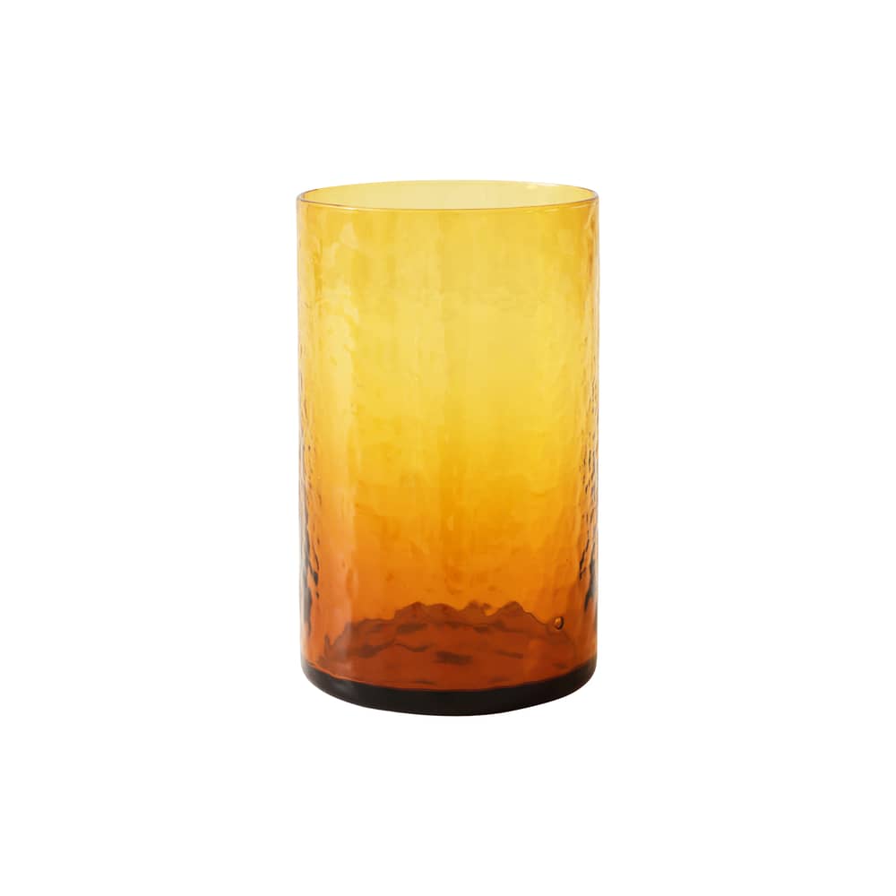 Bicchiere Tube vetro arancione / 40 cl - HK LIVING - Ambra - Vetro ruvido