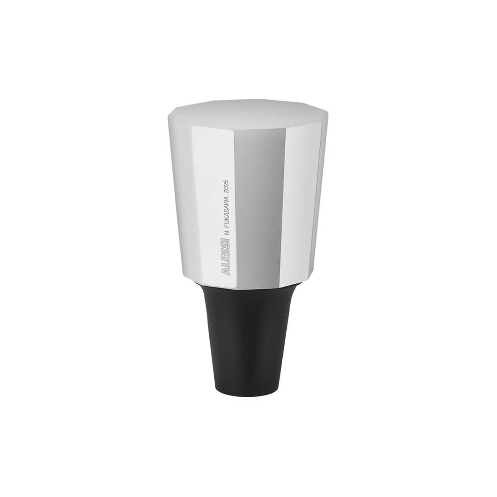 Bouchon à vin Eugenia métal - Alessi - Acier poli -  Zamak, Silicone