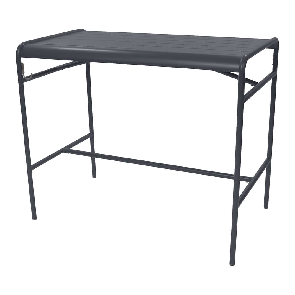 hoher Tisch Luxembourg metall grau schwarz / für 4 Personen - 126 x 73 cm - Fermob - Anthrazit - Aluminium