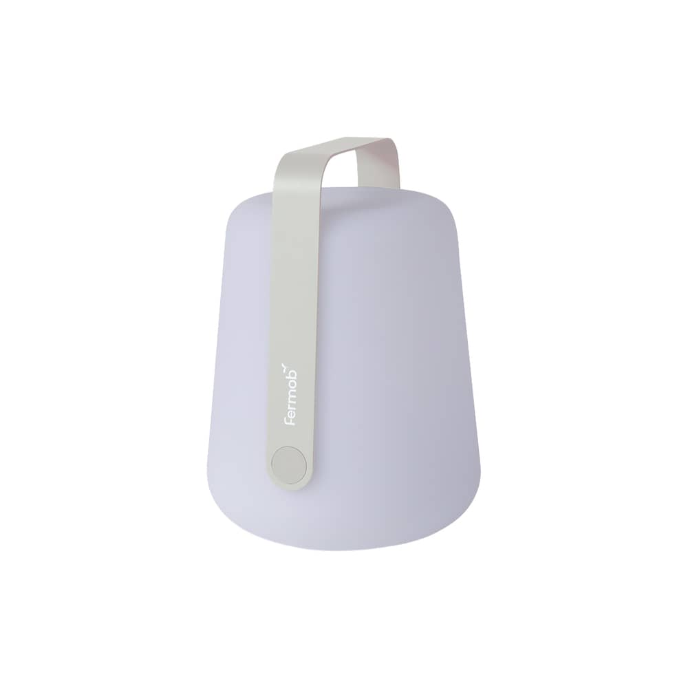 Lampe extérieur sans fil rechargeable Balad 2 métal gris / H 25 cm - Fermob - Gris argile - Aluminium, Polyéthylène
