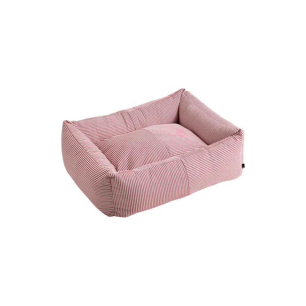 Lit pour chien Hay Dogs tissu rouge / Medium - 65 x 78 cm - Hay - Rayé rouge & blanc - Polyester recyclé