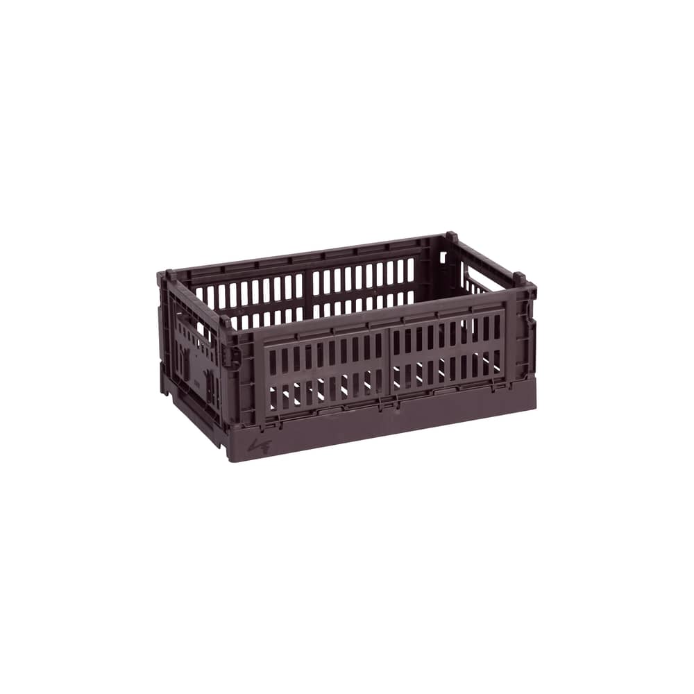 Panier Colour Crate plastique rouge Small / 17 x 26,5 cm - Recyclé - Hay - Bordeaux - Polypropylène recyclé