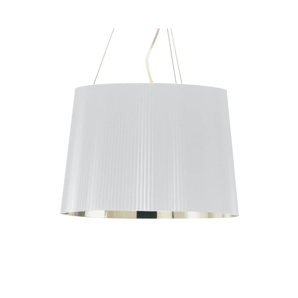 Suspension Gé Metallisé plastique blanc or / Ø 37 cm - Matériau recyclé - Kartell - Blanc / Or - Polycarbonate