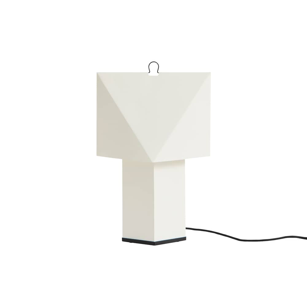 Tischleuchte Aplat Small papierfaser weiß / Papierfaser gefaltet - Hay - Small / Weiß - Papierfaser, Stahl