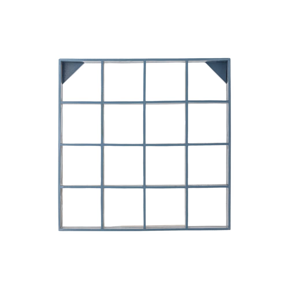 Etagère murale Bekka bois bleu / 70 x 70 x P 10 cm - Bloomingville - Bleu - Bois de récupération