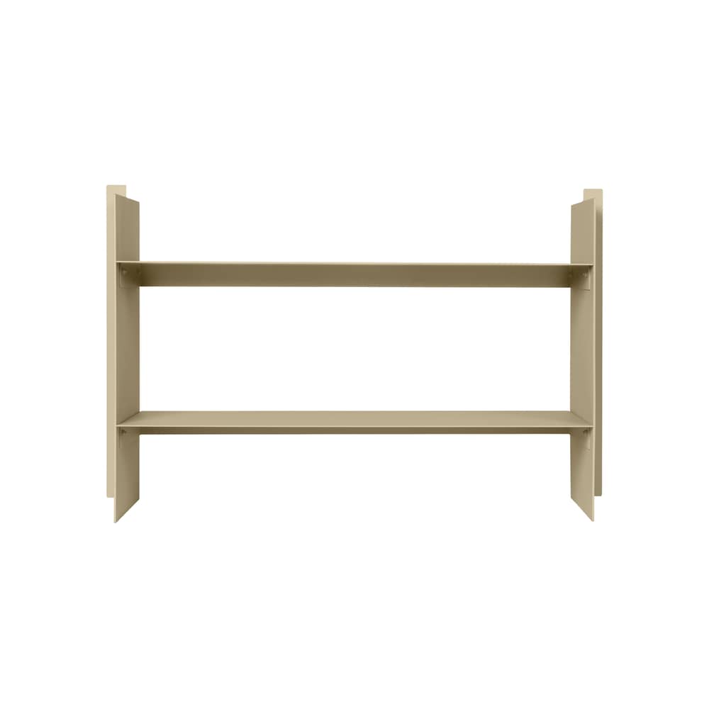 Console bassa Lager metallo beige / L 77 x P 28 x H 50 cm - Ferm Living - Beige cashmere - Ferro verniciato a polvere