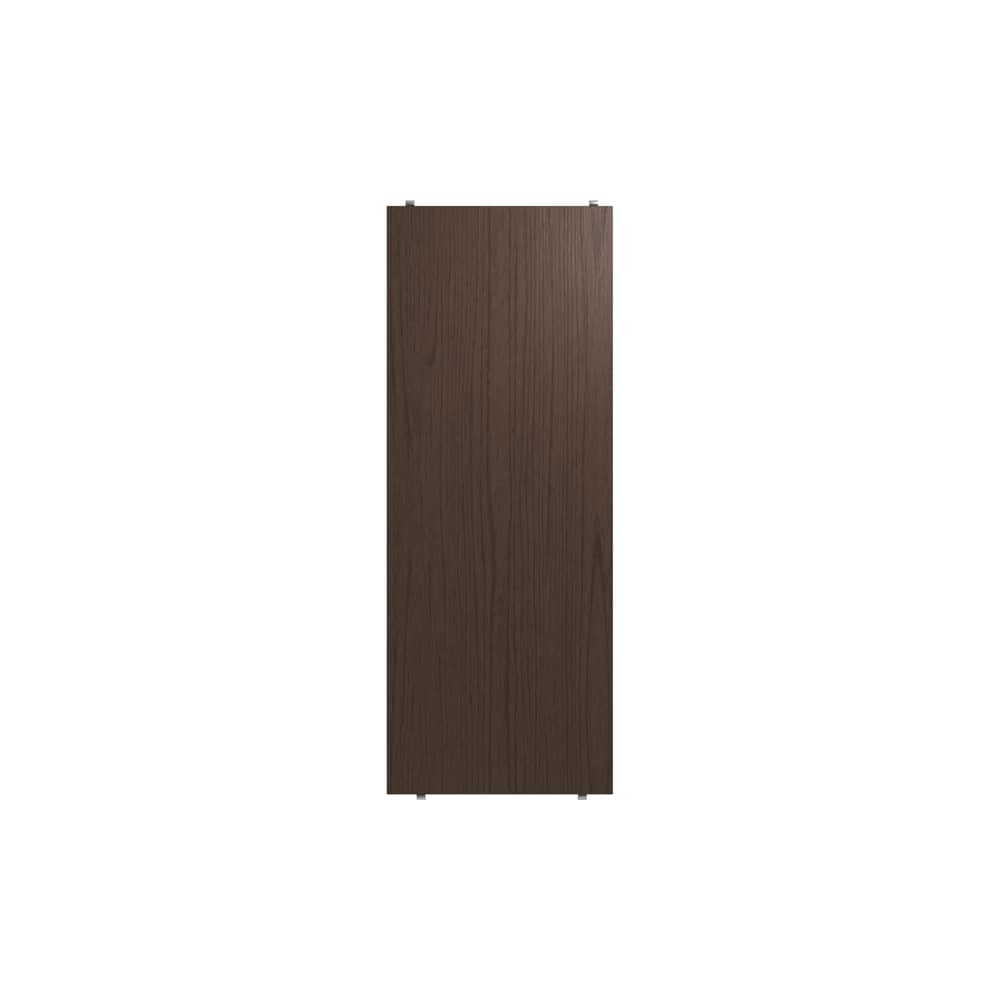 Lot de 3 étagères - L 78 x P 30 cm - String Furniture - Chêne foncé - Aggloméré plaqué chêne