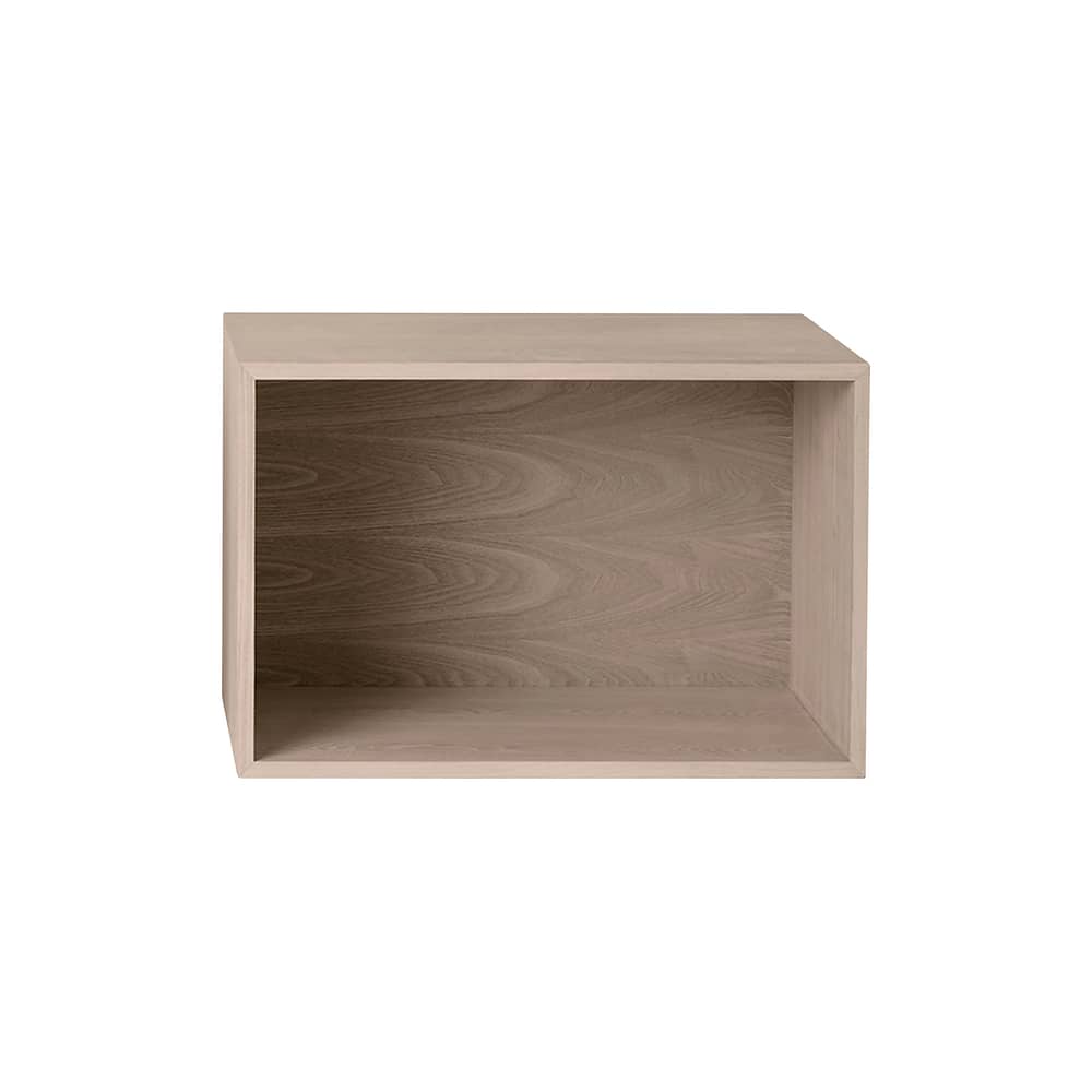 Etagère Stacked / Large rectangulaire 65x43 cm / Avec fond - Muuto - Chêne - MDF placage chêne
